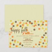 Invitation à la fête à thème de automne (Devant / Derrière)