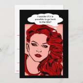 Invitation à la fête à thème des années 80 art pop (Devant / Derrière)