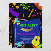 invitation à la fête à thème des années 90 (Devant / Derrière)