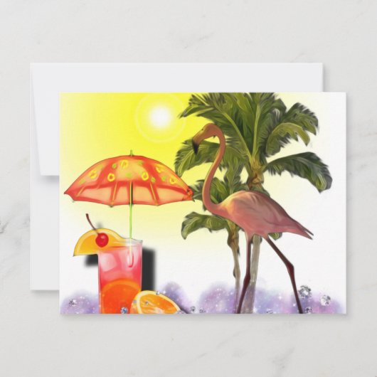 Invitation à la fête Aloha  (Devant)