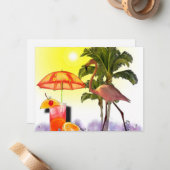 Invitation à la fête Aloha  (Devant/Arrière en situation)