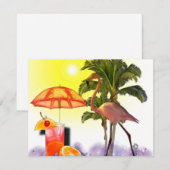 Invitation à la fête Aloha  (Devant / Derrière)