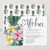 Invitation à la fête Aloha Summer Luau (Devant / Derrière)