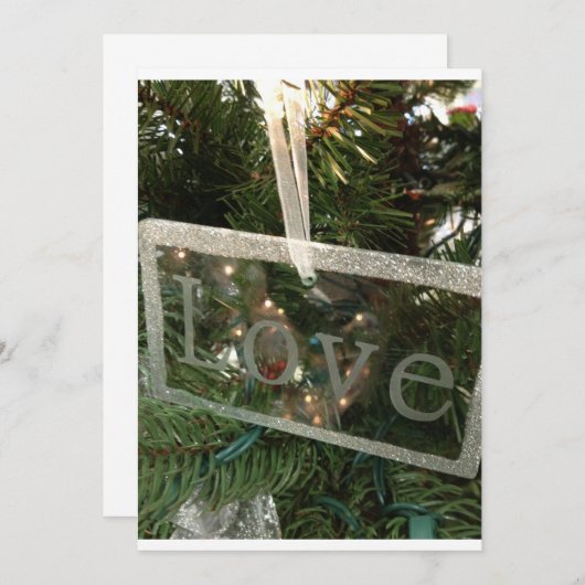 INVITATION À LA FÊTE "AMOUR" DE NOËL (Devant / Derrière)