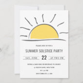 Invitation à la fête amusante du solstice d'été en (Devant)