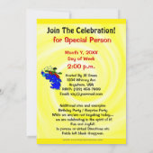 Invitation à la fête amusante en pagaie de kayak (Dos)