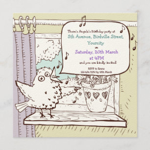 Invitation à la fête anniversaire de enfant de Lit