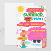 Invitation à la fête annuelle d'été (Devant / Derrière)