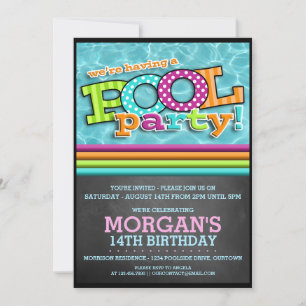 Invitation à la fête au bord de la piscine