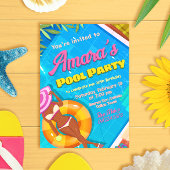 Invitation à la fête au bord de la piscine