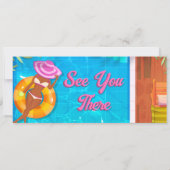 Invitation à la fête au bord de la piscine (Dos)