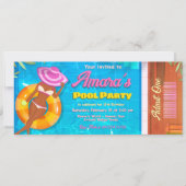 Invitation à la fête au bord de la piscine (Devant)