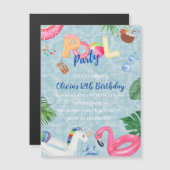 Invitation à la fête au bord de la piscine (Devant / Derrière)