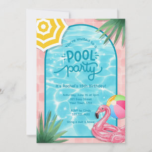Invitation à la fête au bord de la piscine à Palm