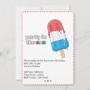 Invitation à la fête au bord de la piscine aux Éta