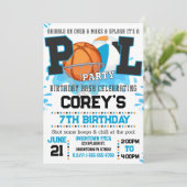 Invitation à la fête au bord de la piscine de bask (Debout devant)