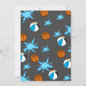 Invitation à la fête au bord de la piscine de bask (Dos)