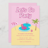 Invitation à la fête au bord de la piscine de Mali (Devant / Derrière)