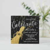 Invitation à la fête au Champagne Argent & Or Célé (Debout devant)