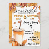 Invitation à la fête automnale de la citrouille ép (Devant / Derrière)