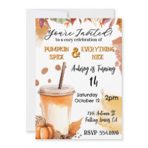 Invitation à la fête automnale de Pumpkin Spice