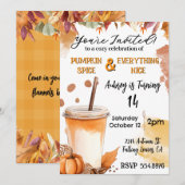 Invitation à la fête automnale de Pumpkin Spice (Devant / Derrière)