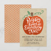 Invitation à la fête automnale de Pumpkin Spice (Devant / Derrière)