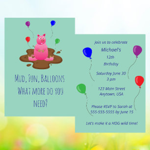 Invitation à la Fête aux Cochons – Amusement dans 
