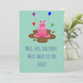 Invitation à la Fête aux Cochons – Amusement dans  (Debout devant)