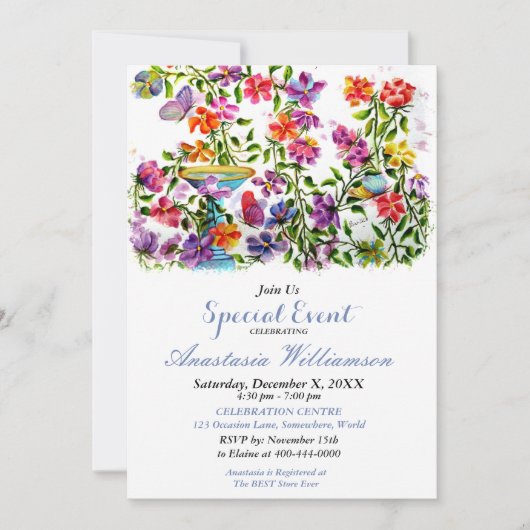 INVITATION À LA FÊTE BACKYARD BASH (Devant)