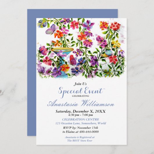 INVITATION À LA FÊTE BACKYARD BASH (Devant / Derrière)