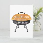 Invitation à la fête BBQ Chill and Grill (Debout devant)