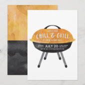Invitation à la fête BBQ Chill and Grill (Devant / Derrière)