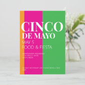 Invitation à la fête BBQ de Cinco De Mayo (Debout devant)