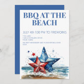 Invitation à la fête BBQ du 14 juillet (Devant / Derrière)