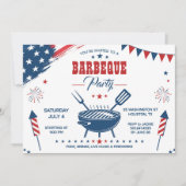 Invitation à la fête BBQ du 4 juillet (Devant)