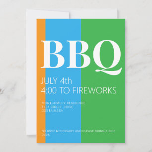 Invitation à la fête BBQ du 4 juillet