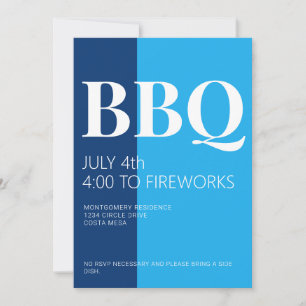 Invitation à la fête BBQ du 4 juillet