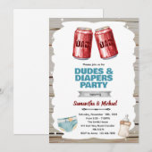 Invitation à la fête bière et couche (Devant / Derrière)