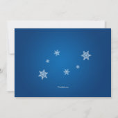 Invitation à la fête bleue des flocons de neige (Dos)