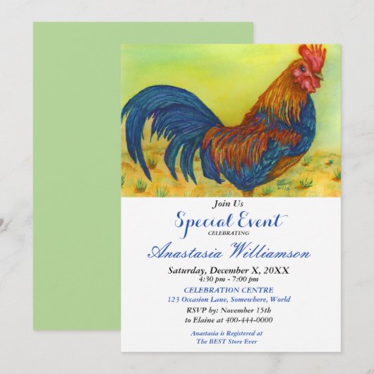 INVITATION À LA FÊTE BRUNCH DE LA BASSE-COUR (Devant / Derrière)