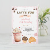 Invitation à la fête Café et friandises (Debout devant)