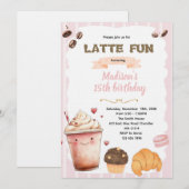 Invitation à la fête Café et friandises (Devant / Derrière)