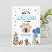 Invitation à la fête canine pour garçons (Debout devant)