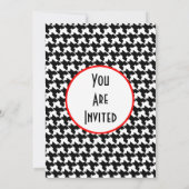 Invitation à la fête carreaux houndstooth (Dos)