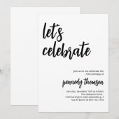 Invitation à la fête "Célébrons ensemble" Modèle m (Devant / Derrière)