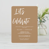 Invitation à la fête : Celebrons Modèle de carte d (Debout devant)