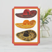 Invitation à la fête Cinco De Mayo Sombreros (Debout devant)