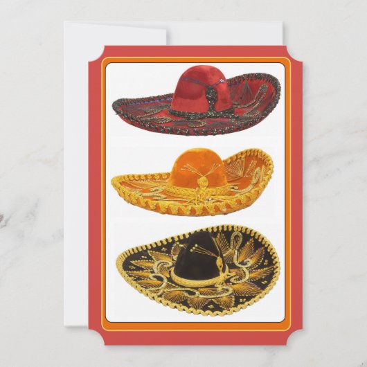 Invitation à la fête Cinco De Mayo Sombreros (Devant)