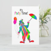 Invitation à la fête, Clown aux couleurs vives (Debout devant)
